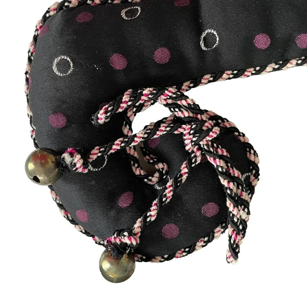 Brand new Seasons of Serendipity stocking black and pink‎ polka dots